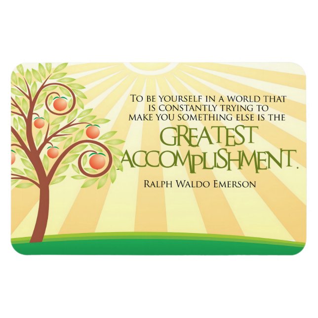 Imán Ralph Waldo Emerson cita Inspiradora "Yourself" (Horizontal)