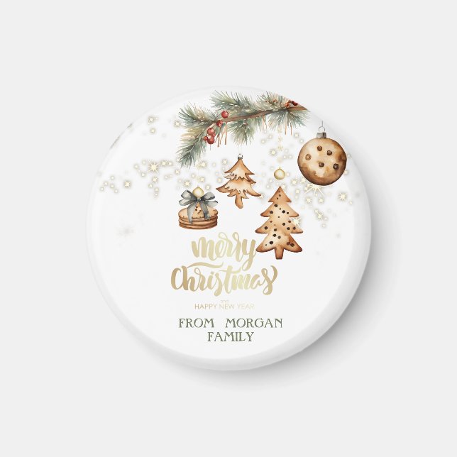 Imán Rama de árbol,Ornamentos,Estrellas (Frente)