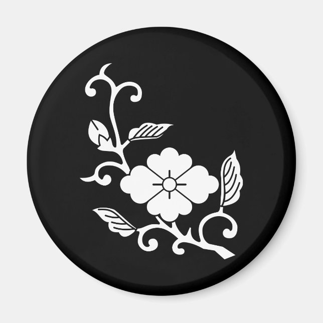Imán Rama de flor china rómbica (Frente)