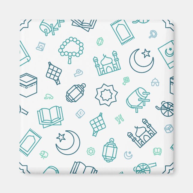 Imán Ramadan Doodles Magnet (Frente)