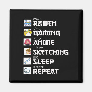 Imán Ramen Anime Juegos Repetición Otaku Anime Manga Ví