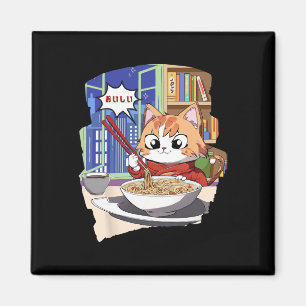Imán Ramen Kawaii Cat Anime