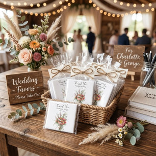 Imán Ramo de boda boho rústico Favor de boda de flores