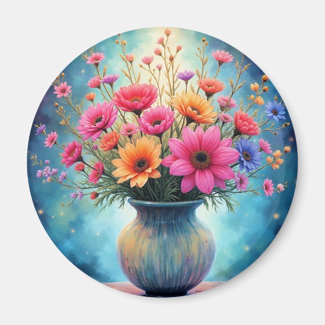 Imán Ramo de Flores Coloridas (Frente)