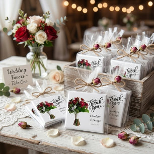 Imán Ramo de flores de agradecimiento para bodas