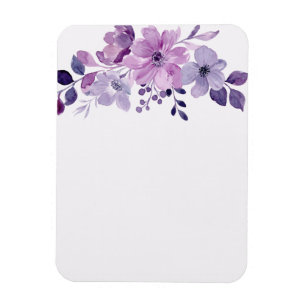 Imán Ramo de flores púrpura acuarela