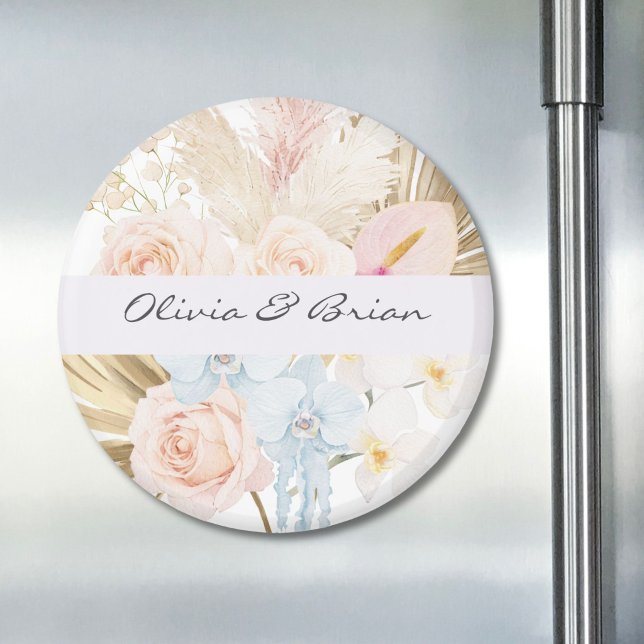 Imán Ramo De Flores Tropicales Bonito Personalizado Flo (Subido por el creador)