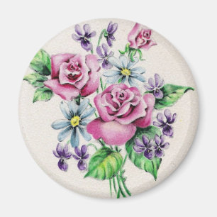 Imán Ramo de la flor del vintage