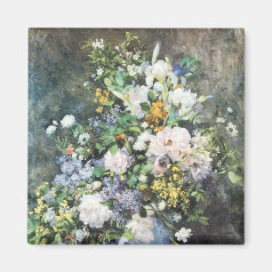 Imán Ramo de Primavera de Pierre Renoir, Flores Vintage