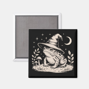 Imán Rana bruja vintage Halloween Goblincore