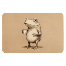 Imán Rana con Café – Caprichoso Animal Antiguo
