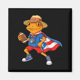 Imán Rana coqui genial bandera de puerto rico fútbol di