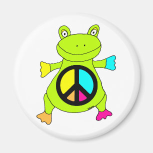 Imán Rana del signo de la paz redonda