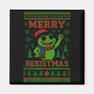 Imán Rana divertida de Navidad Meme Resistmas Humor de