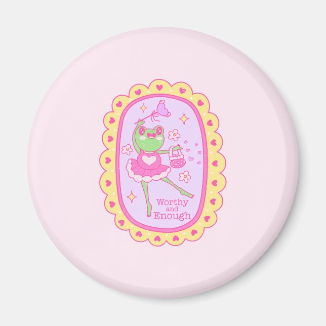 Imán Rana dulce de gelatina - digna y suficiente (Frente)