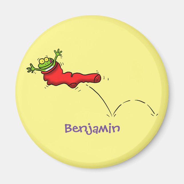 Imán Rana dulce en un personalizado de salto de calcetí (Frente)