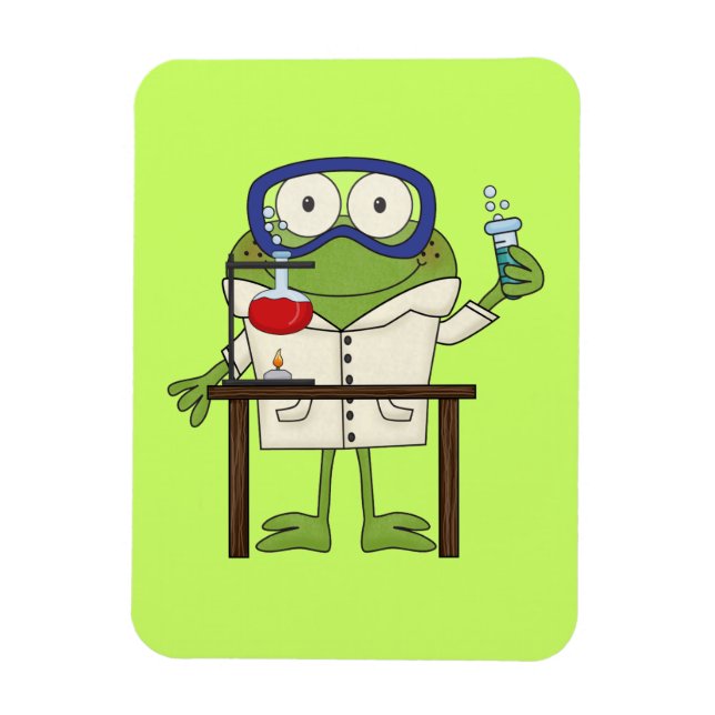 Imán Rana en el laboratorio de ciencia (Vertical)