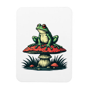 Imán Rana en hongos mágicos del bosque de champiñones C