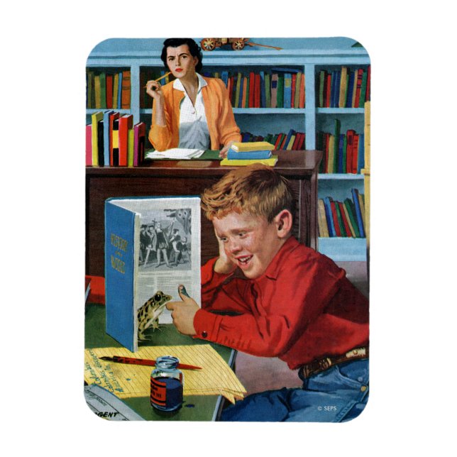 Imán Rana en la biblioteca (Vertical)