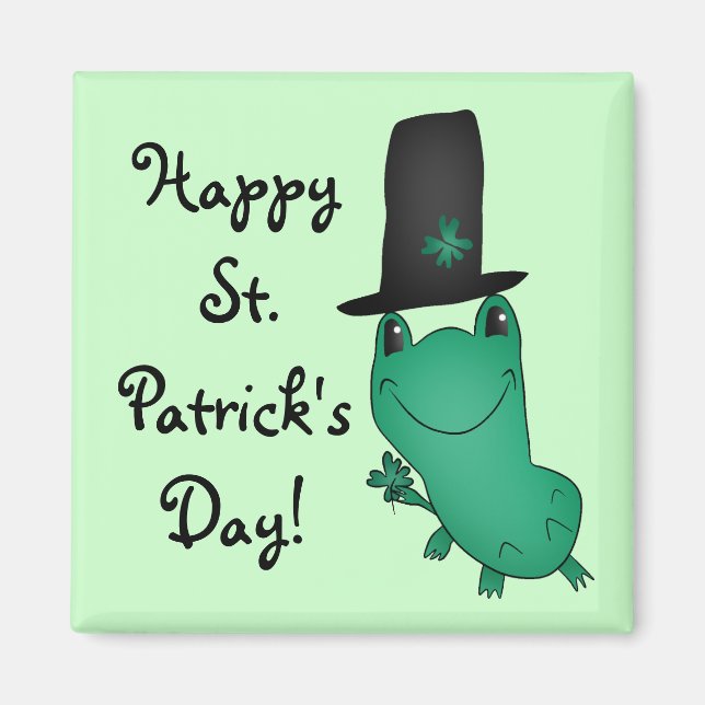 Imán Rana leprechaun divertida (Frente)