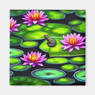 Imán Rana pequeña en Lily Pad