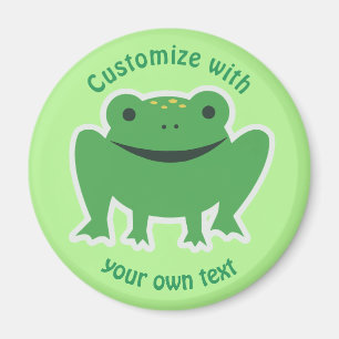 Imán Rana Personalizado de texto personalizado