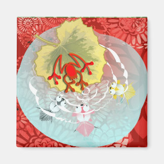 Imán Rana roja con kois