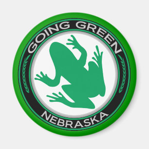 Imán Rana verde de Nebraska que va