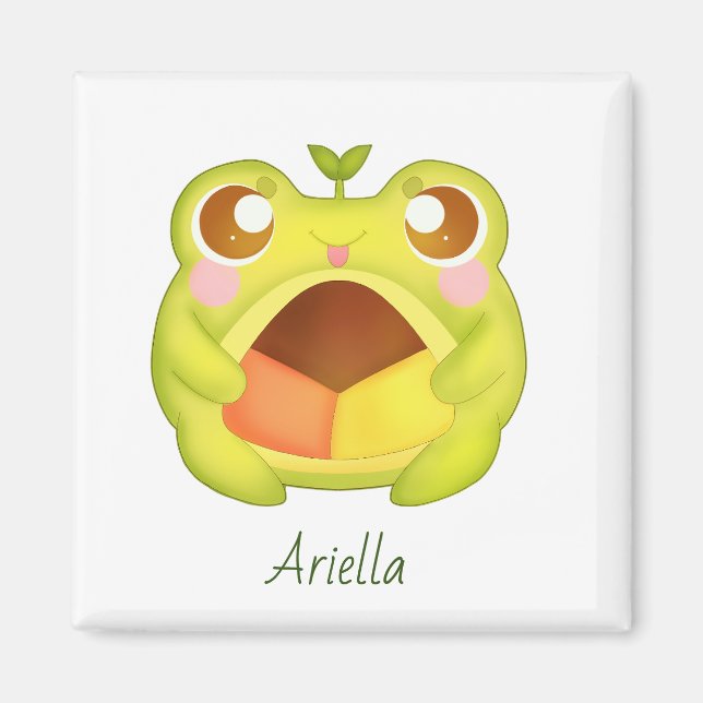 Imán Rana verde dulce que contiene galleta de polvorón  (Frente)