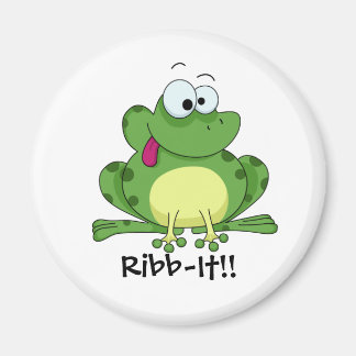 Imán Rana verde feliz