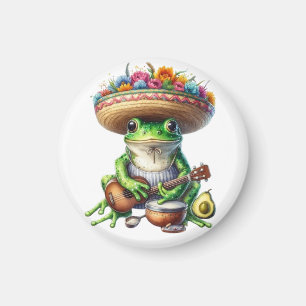 Imán Rana verde musical