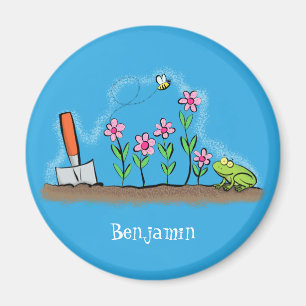 Imán Rana y abeja en el ilustracion personalizado de ja