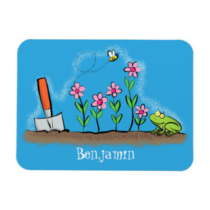 Imán Rana y abeja en el ilustracion personalizado de ja