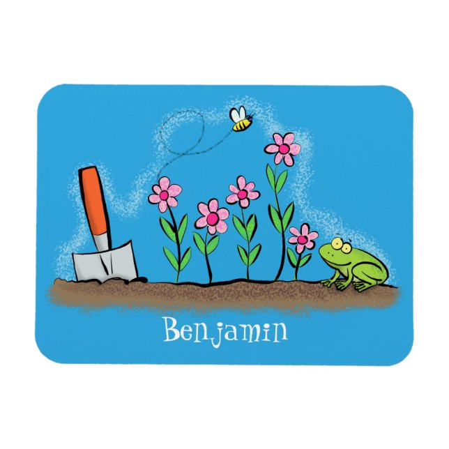 Imán Rana y abeja en el ilustracion personalizado de ja (Horizontal)
