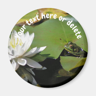 Imán Rana y Loto Flor de Lirio de Agua Personalizado