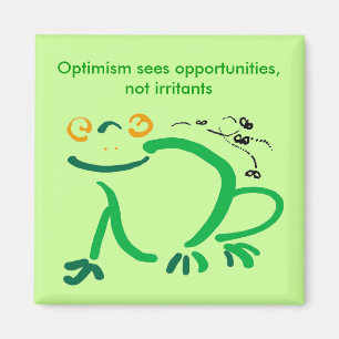 Imán Rana y moscas optimistas