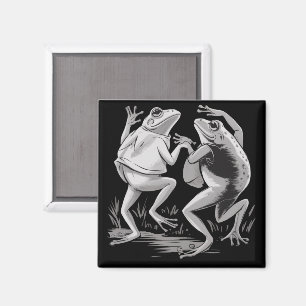 Imán Ranas Bailarinas Sapo Goblincore Dark Academia Ret