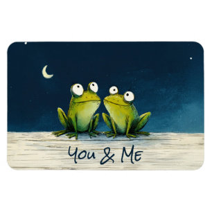 Imán Ranas Tú & Yo – Arte Animal Romántico y Lindo