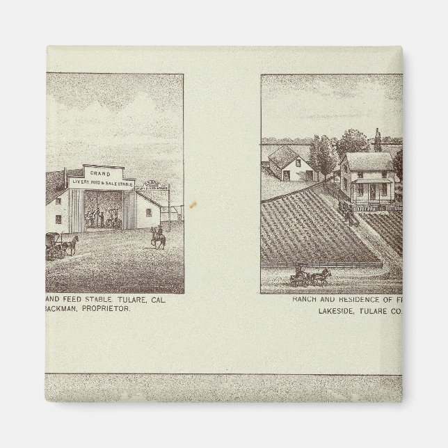 Imán rancho Hunsaker, Woodville (Frente)