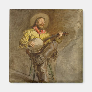 Imán Rancho tocando banjo Cantando vaquero en el viejo