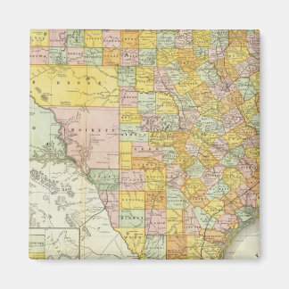 Imán Rand McNally Railroad And County Map Of Texas