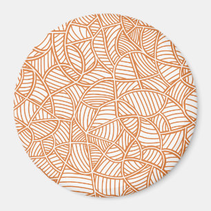 Imán Random Leaf Mosaic Dark Naranja