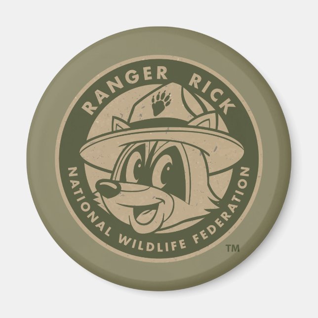 Imán Ranger Rick | Logo de Rick Khaki (Frente)