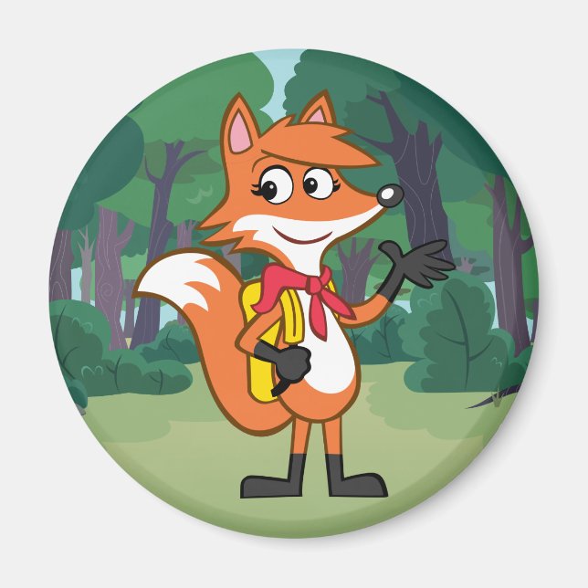 Imán Ranger Rick | Scarlett Fox Waving (Frente)