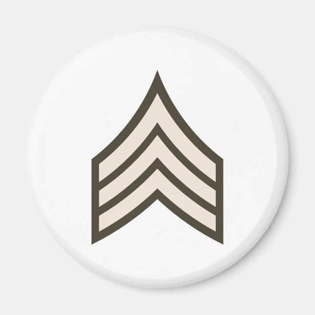 Imán rango de sargento del ejército (Frente)