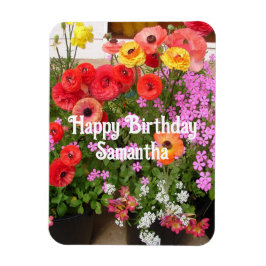 Imán Rannunculus Primavera Flores Flores Cumpleaños Flo