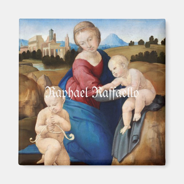 Imán Raphael Raffaello Madonna y la Infantil Saint (Frente)