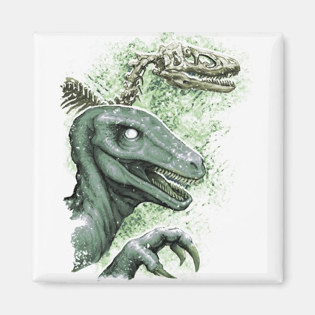 Imán Raptor en verde (Frente)