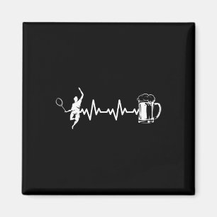 Imán Raqueta del jugador Badminton - Heartbeat Ekg Badm