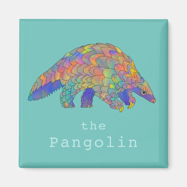 Imán Raras pangolin anteater coloridas (Frente)